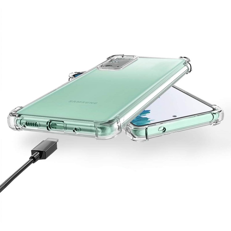 Ốp lưng cho Samsung S20 FE, S20 trong suốt chống sốc phát sáng khi bật led