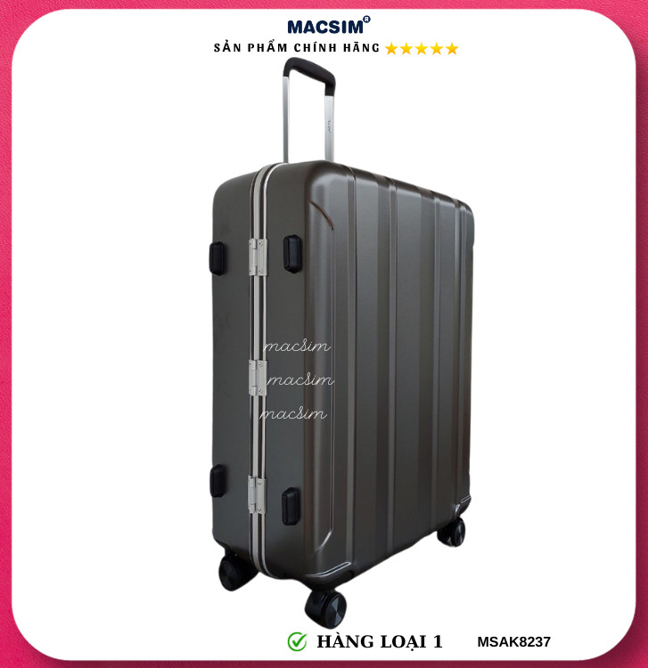 Vali cao cấp Macsim Aksen hàng loại 1 MSAK8237 cỡ 20inch ( màu trắng)