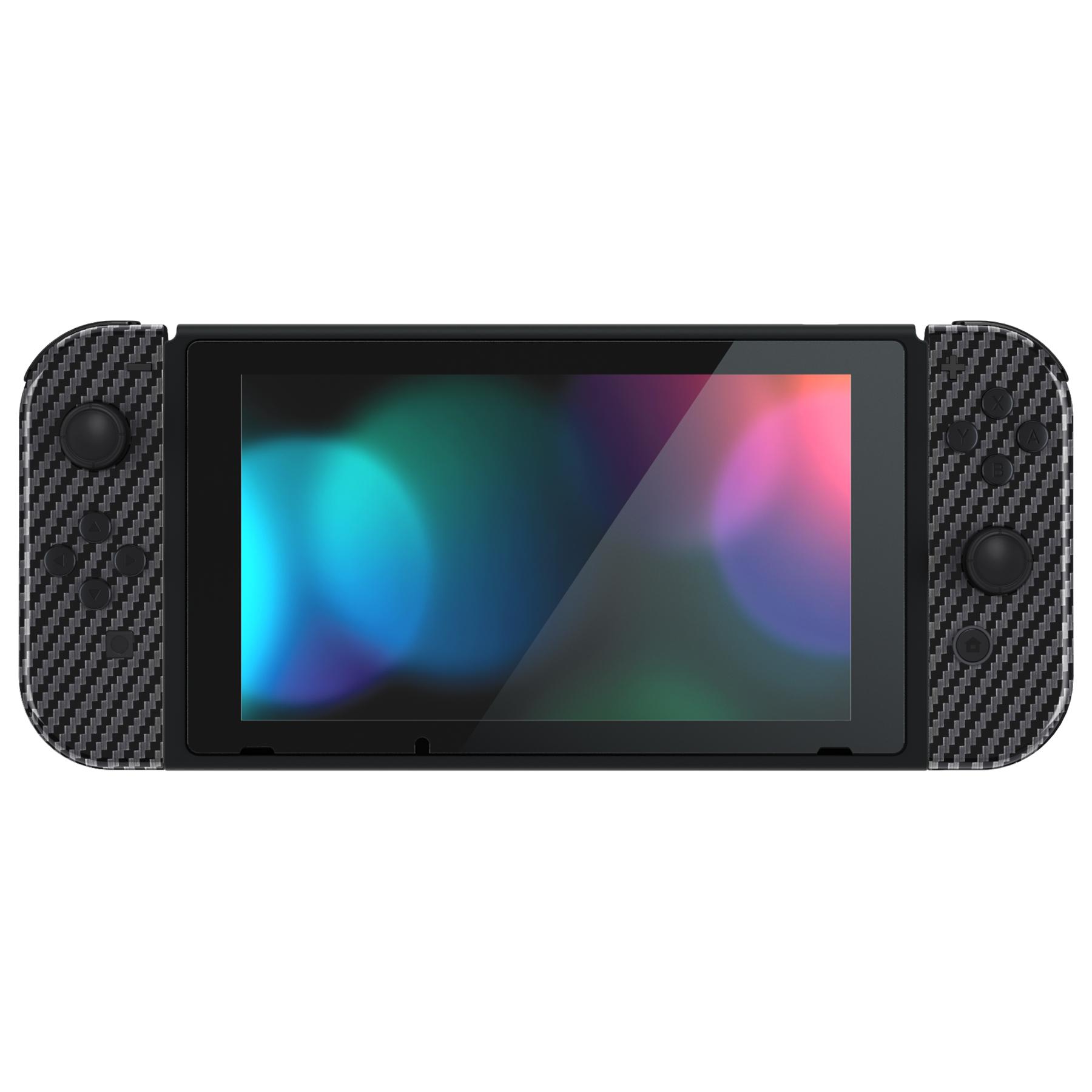Vỏ Vỏ Bộ Điều Khiển Sợi Carbon Cực Than Chì Với Bộ Nút Đầy Đủ Cho Máy Nintendo Switch JoyCon