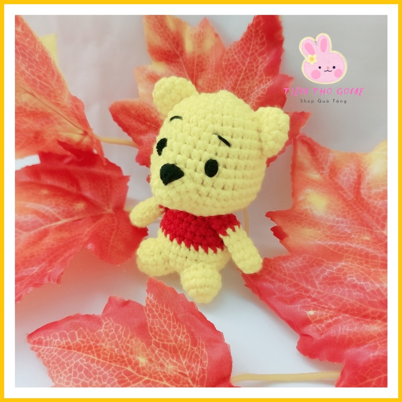 Thú bông bằng len handmade - Móc khoá gấu