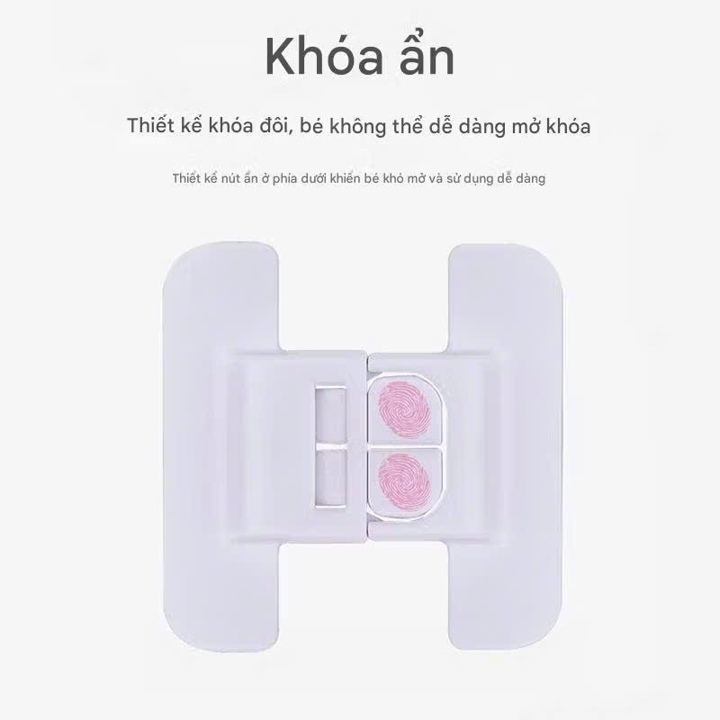 2 Chốt Cánh Tủ , Khóa Tủ Lạnh, Cánh Tủ Ngăn Kéo, Giữ An Toàn, Chắc Chắn, Nhỏ Gọn Tiện Dụng Gia Đình- TakyHome 3108set2