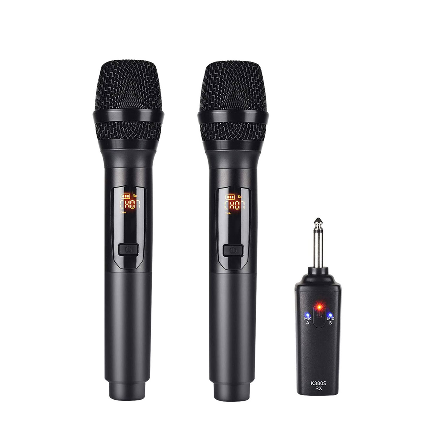 [Không Dây] Bộ 2 Mic Wireless Pin Sạc Gitafish K380S - Micro Cầm Tay Vocal Microphone Karaoke Portable Hàng Chính Hãng