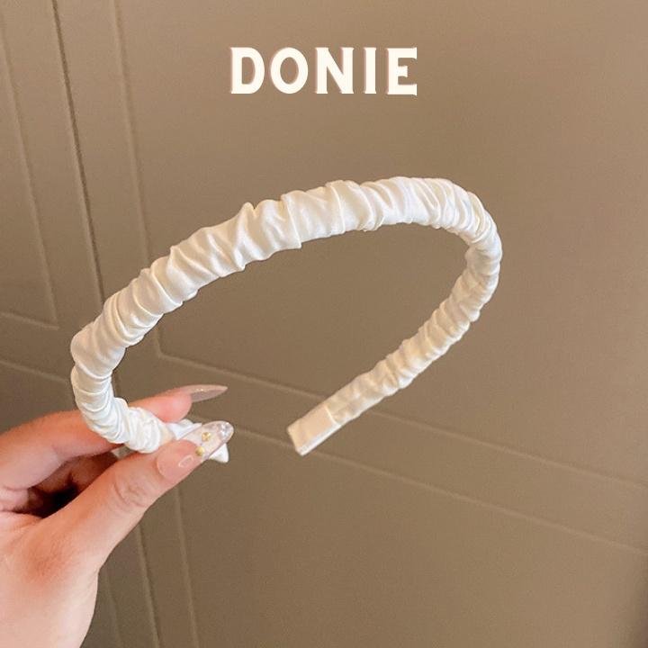 Cài tóc /Băng Đô Bờm Tóc Nữ Vải Lụa Satin Nhiều Màu Phong Cách Vintage Hàn Quốc.