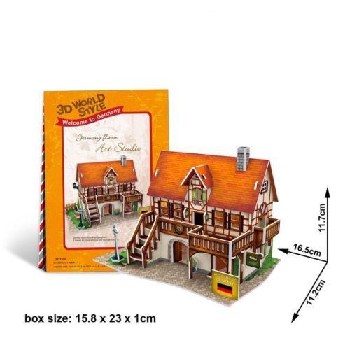 Mô hình giấy 3D Bộ nhà truyền thống Đức -Art Studio- W3125h