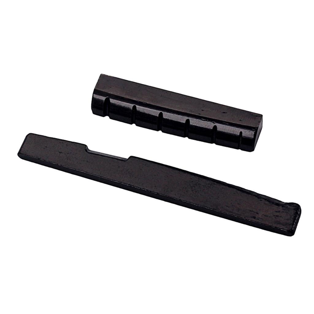 1 Set Black Camel Bone Guitar Bridge Saddle And Nut for Guitar