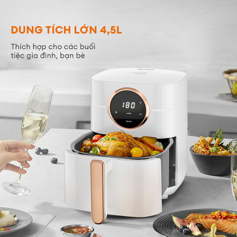 Nồi chiên không dầu dung tích GAABOR Cao Cấp công suất 1400W - Hàng chính hãng