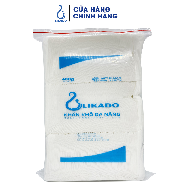 Combo 3 bịch khăn vải đa năng likado 400g
