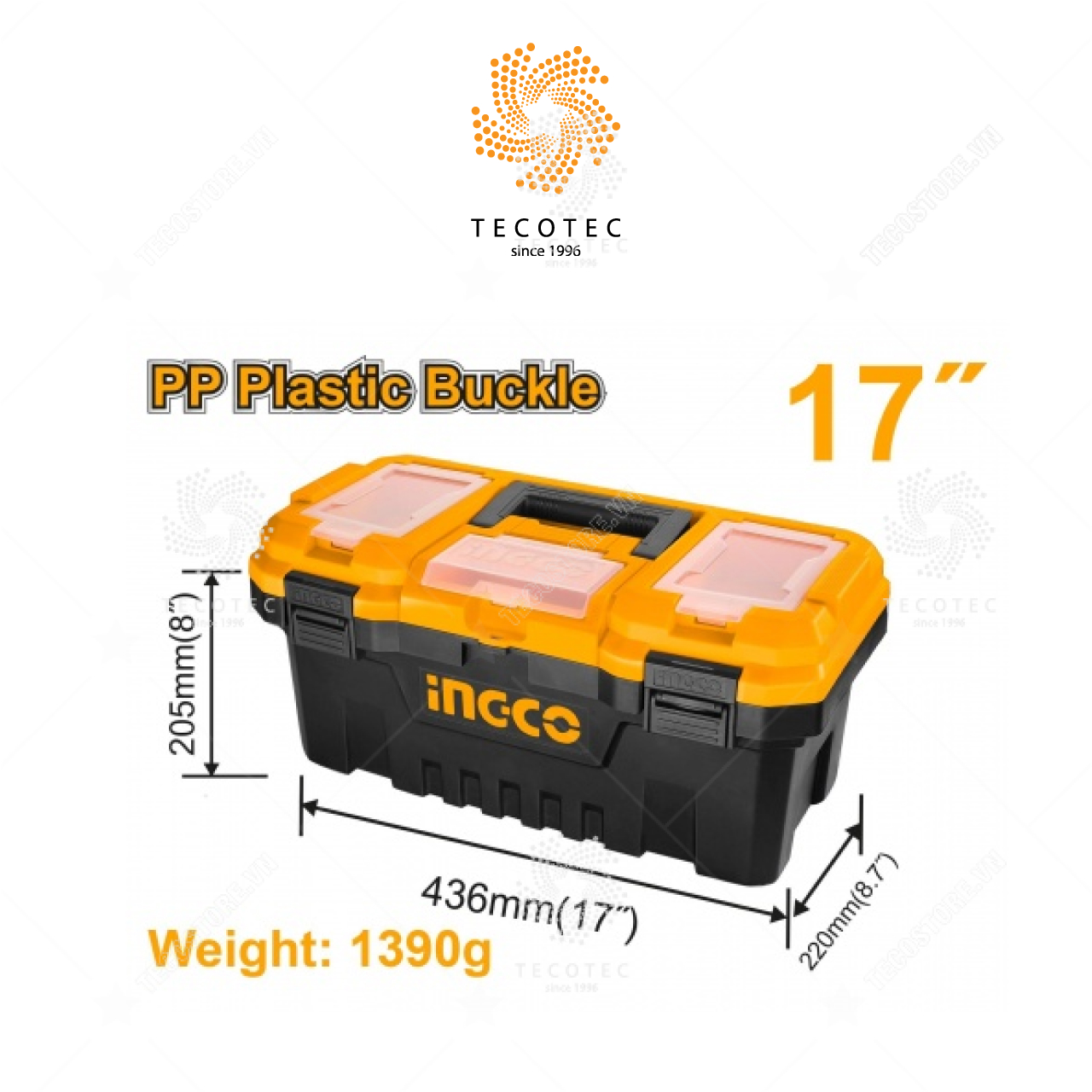 Hộp dụng cụ nhựa 17 inch INGCO PBX1701 [Chính hãng] [Có sẵn]