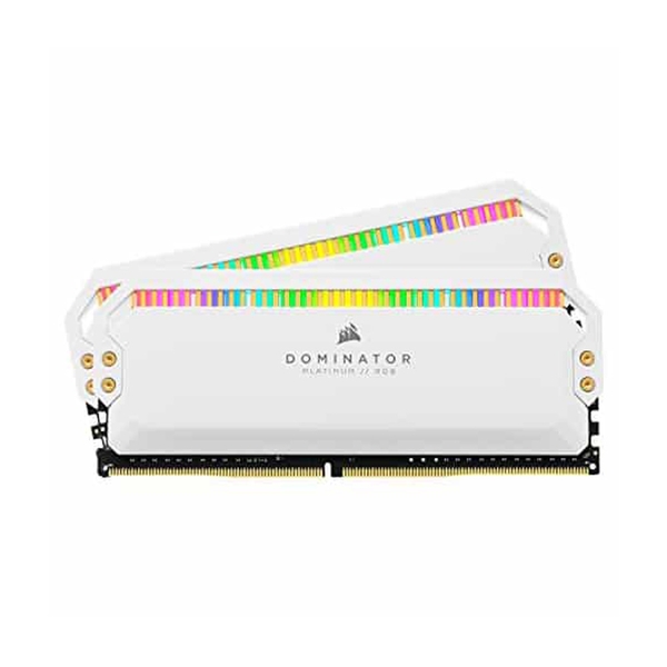 Bộ nhớ ram gắn trong Corsair DDR4, 3200MHz 32GB (2x16GB) DIMM, CL16, DOMINATOR PLATINUM RGB Black/White Heatspreader, RGB LED - Hàng Chính Hãng