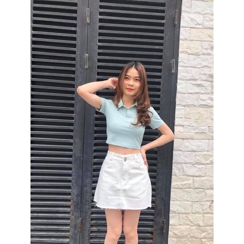 ÁO CROPTOP THUN CỔ ĐỨC