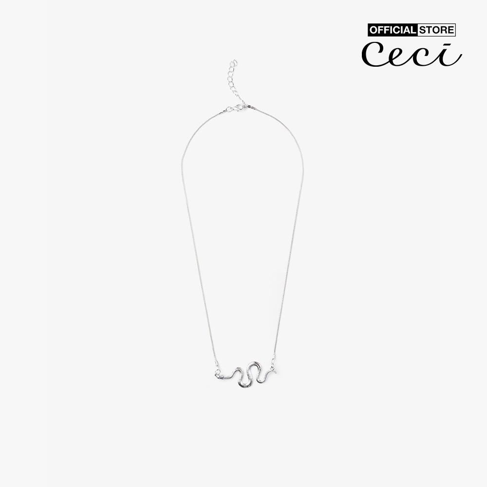 CECI - Dây chuyền nữ sợi mảnh phối mặt hình rắn độc đáo CC4-01000244