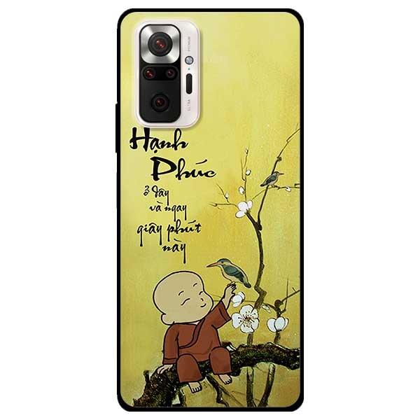 Ốp lưng dành cho Xiaomi Xiaomi Redmi Note 10 - Redmi Note 10 Pro - mẫu Hạnh Phúc Chú Tiểu Hoa Trắng