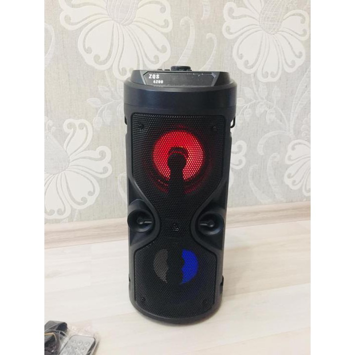 Loa karaoke bluetooth ZQS-4209 2 loa bass - tặng kèm micro dây