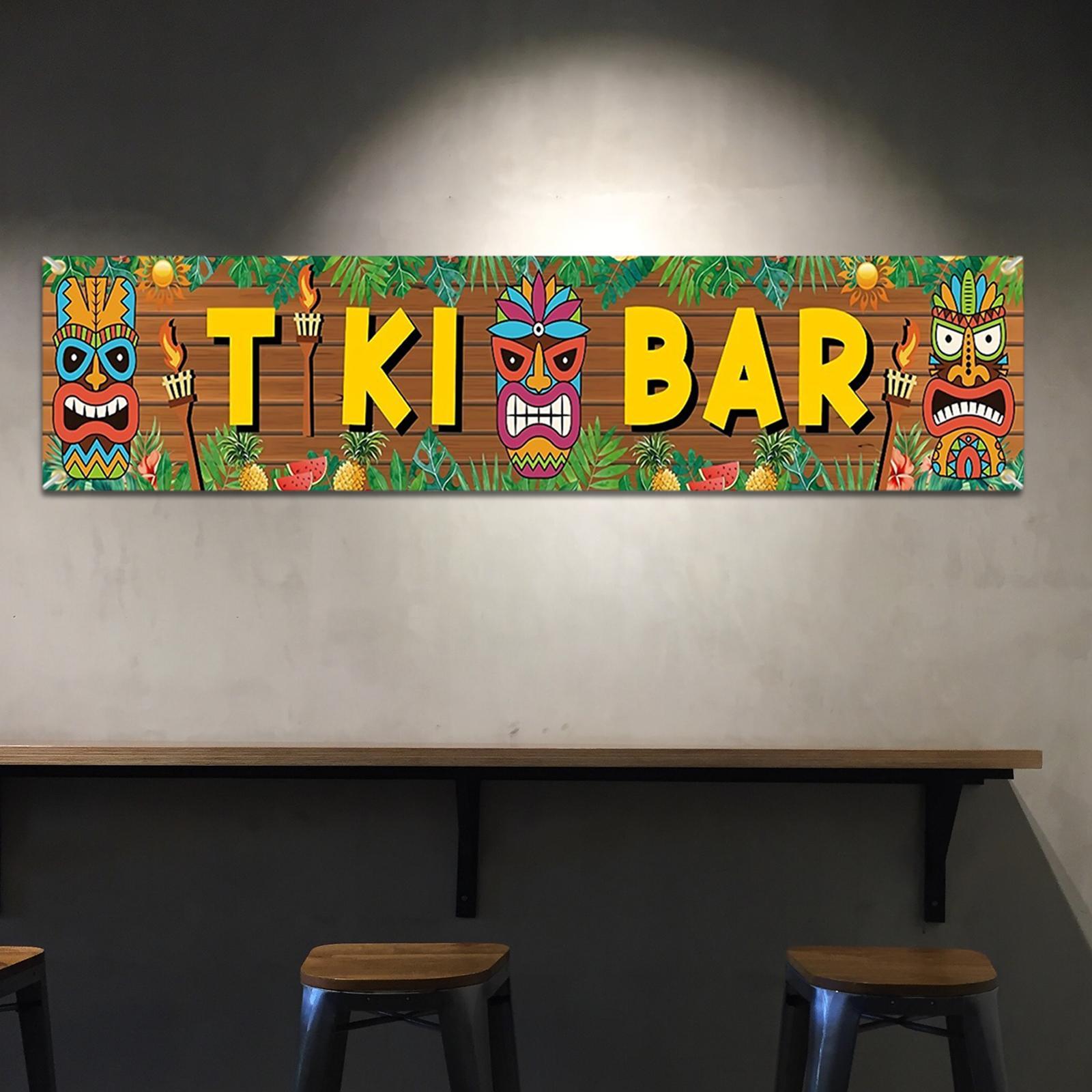 Tiki Banner Carnival Party Decor Ornaments Office Kitchen Poster