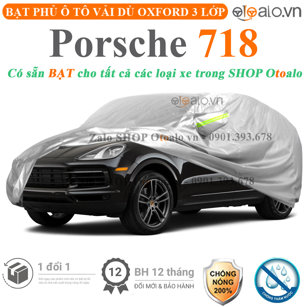 Bạt che phủ xe ô tô Porsche 718 vải dù 3 lớp CAO CẤP BPXOT - OTOALO