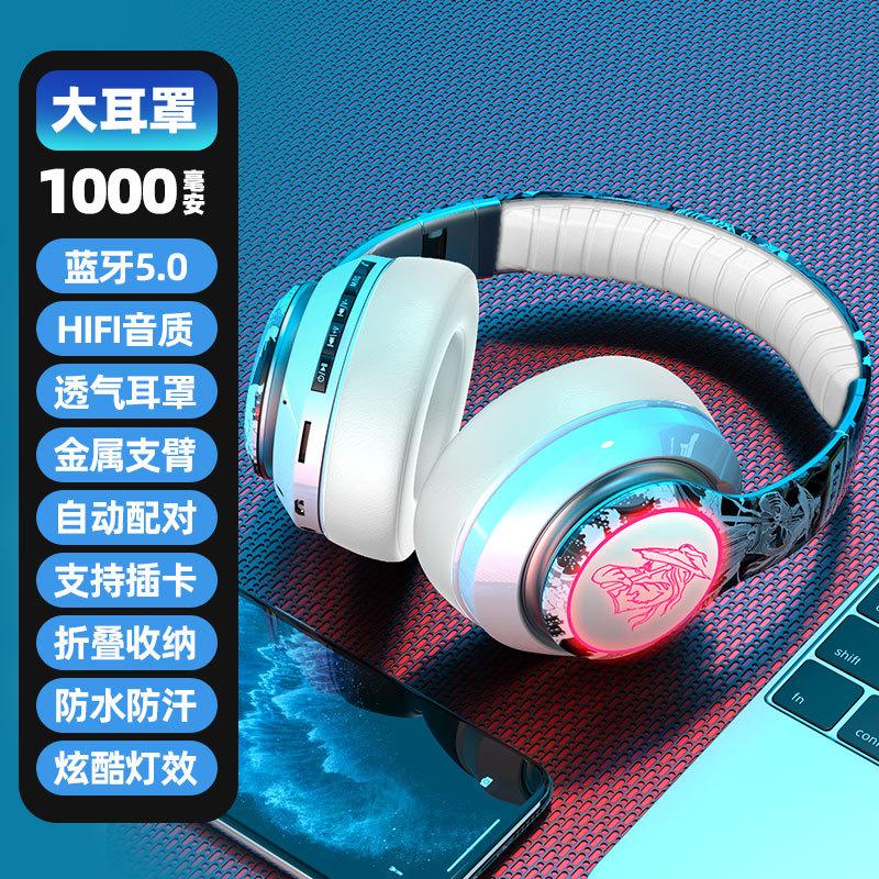 Tai nghe Bluetooth thể thao điện tử thuận lợi nhất gắn trên đầu loa siêu trầm có giá trị cao chống ồn không dây thẻ gập tiêu chuẩn chính thức 20 mét