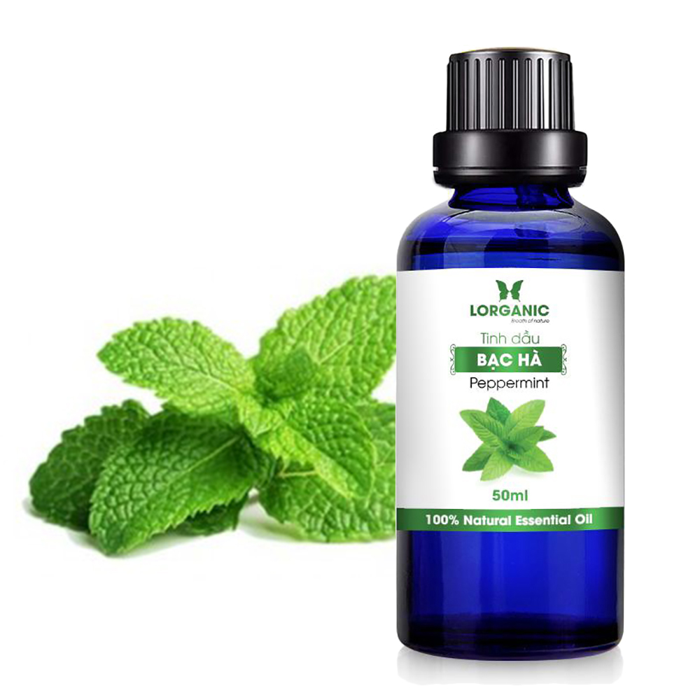 Combo tinh dầu bạc hà Lorganic +tinh dầu bạc hà Lorganic treo xe hơi, tủ áo
