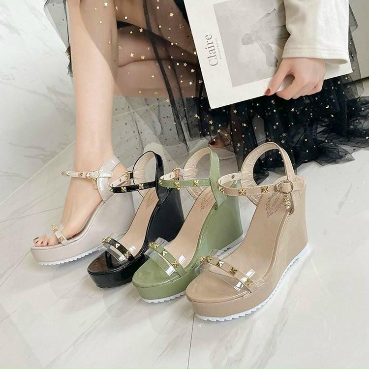 (Freeship+ Sẵn) Sandal nữ thời trang Ulzang kiểu dáng đế cao cao cấp - Giày Sandal cao gót nữ