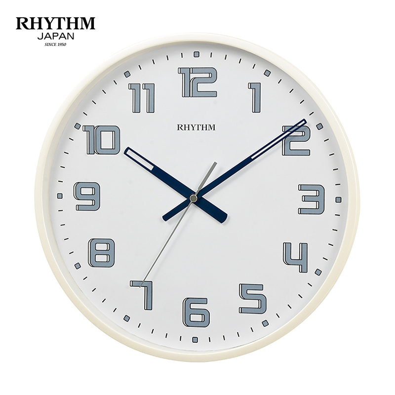 Đồng hồ treo tường Nhật Bản Rhythm CMG599NR03- Kt 30.6 x4.0cm, 630g Vỏ nhựa. Dùng Pin.