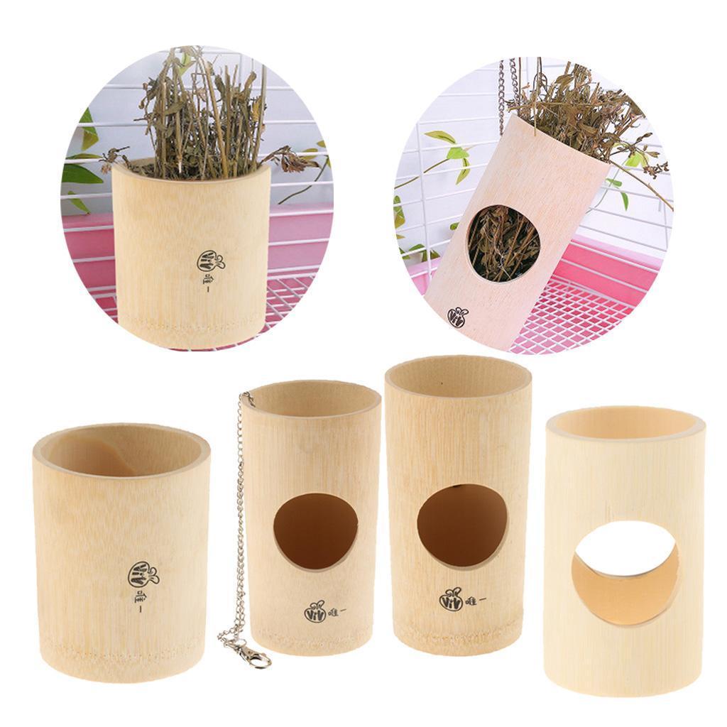 Pet Wooden Rack Feeder Hay Grass Nest Holder for Rabbit Guinea Pig