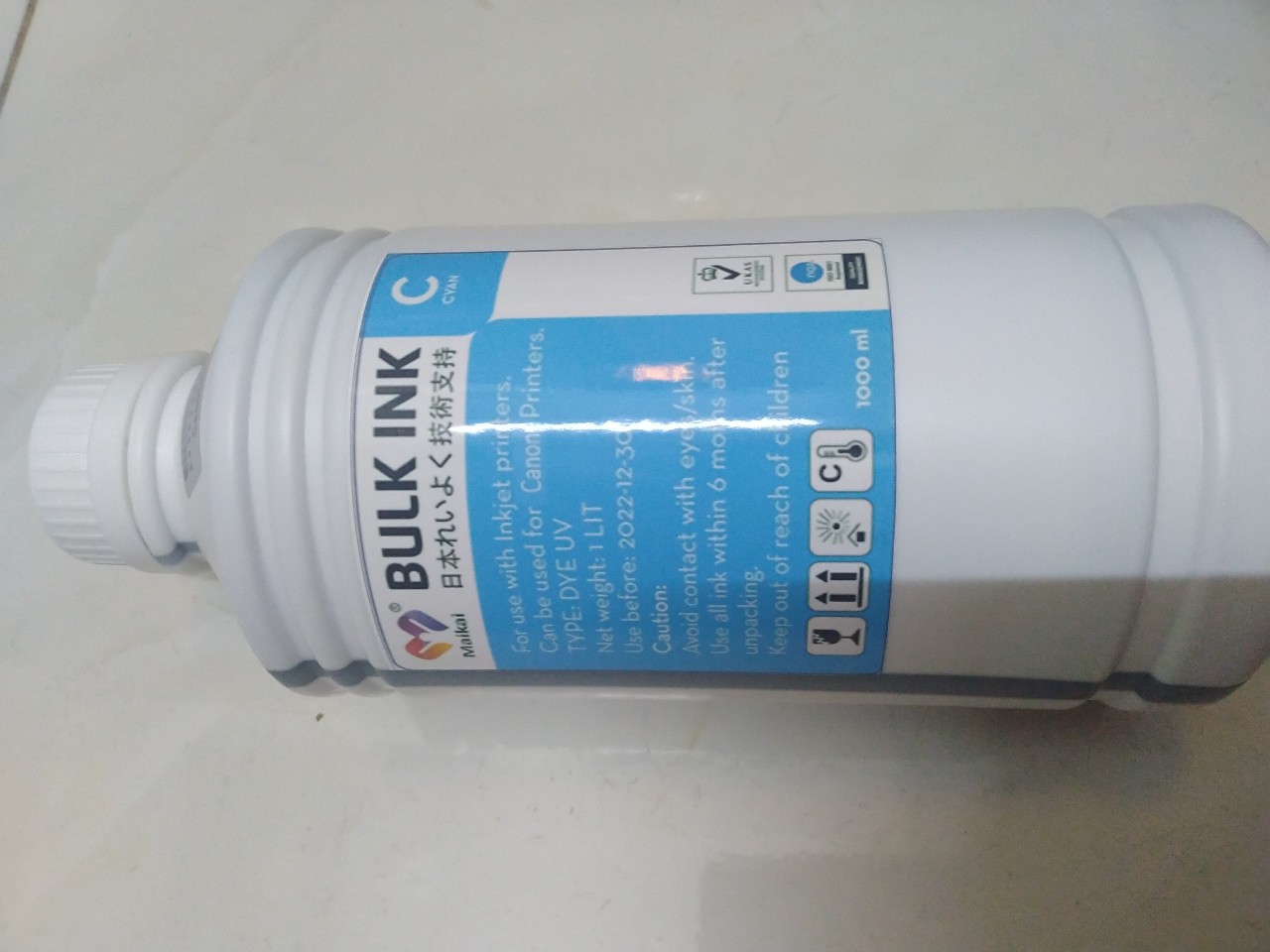 Chai mực màu xanh dành cho máy in Epson loại 1 lít