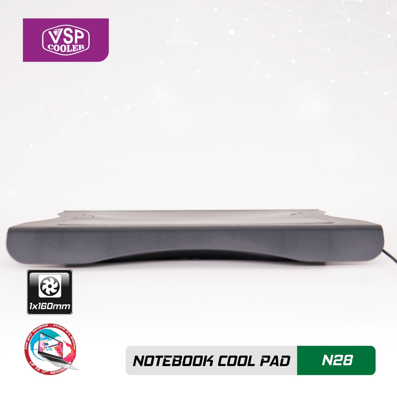 ĐẾ TẢN NHIỆT VSP Cooler N28 (1*Fan 16cm) - giao ngẫu nhiên - hàng nhập khẩu