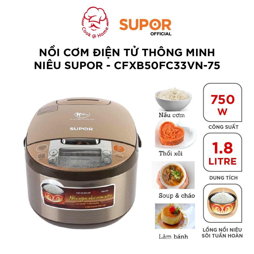 [THU HỒI VỐN] Nồi cơm điện tử thông minh niêu E-Spherical Supor CFXB50FC33VN-75 - 1.8L