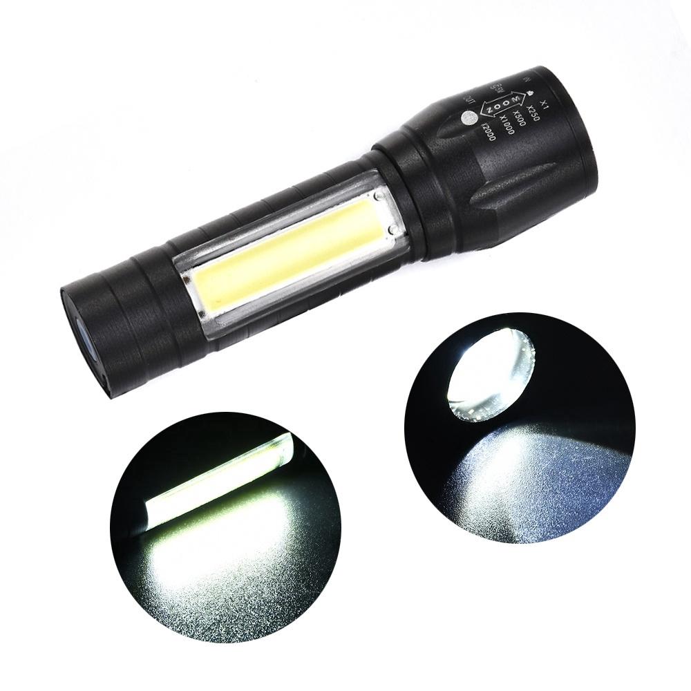 Đèn Pin LED T6 COB Có Thể Sạc Được Kèm Hộp Đựng