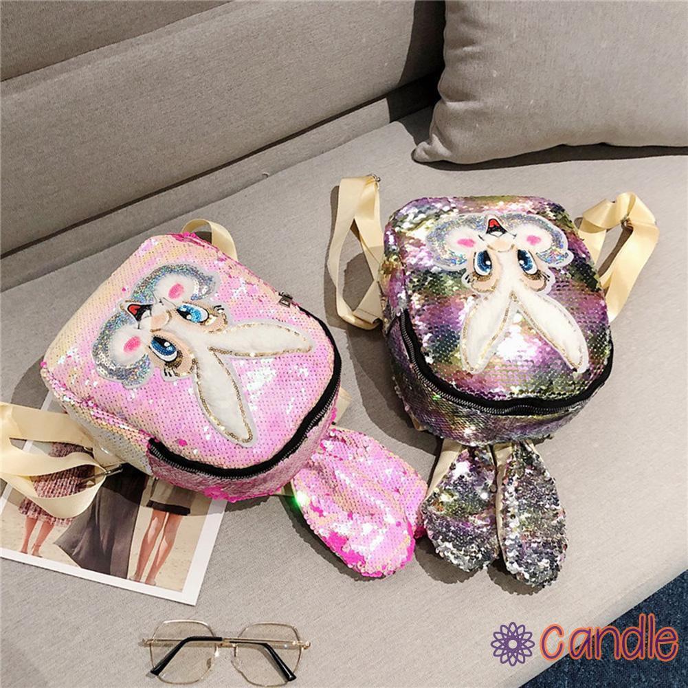 Ba Lô Tai Thỏ Lấp Lánh Đáng Yêu