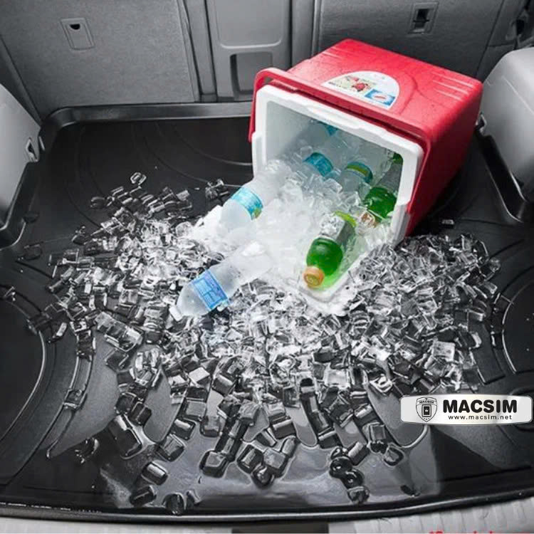 Thảm lót cốp ô tô nhựa Volvo xc90 7 SEATS second generation 2015+ Nhãn hiệu Macsim