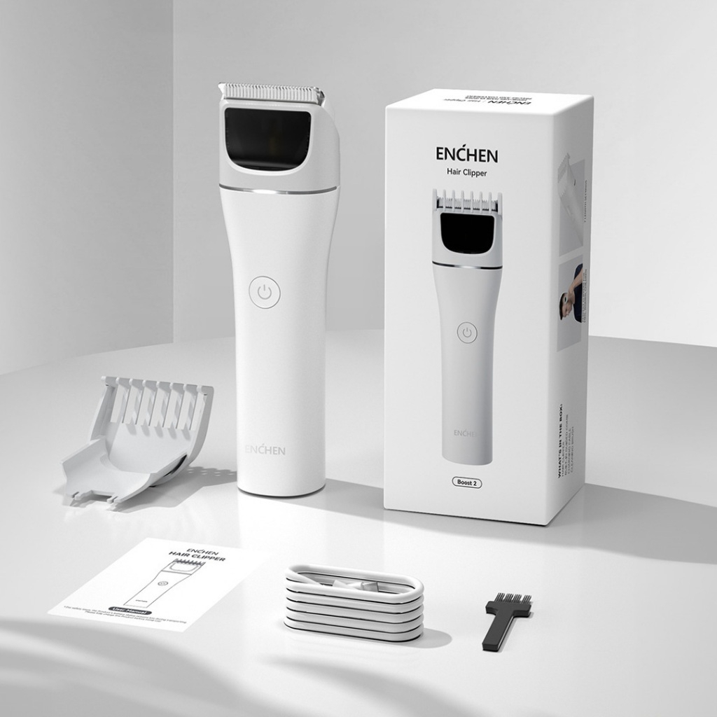 Tông đơ cắt tóc Enchen Boost 2 - Đầu cắt gốm 2 chế độ cạo, Độ ồn thấp, Pin đến 120 phút - Hàng chính hãng