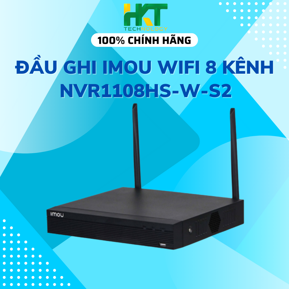 Đầu Ghi Hình 8 Kênh WIFI Camera IMOU NVR1108HS-W-S2 Hỗ trợ P2P - Hàng chính hãng