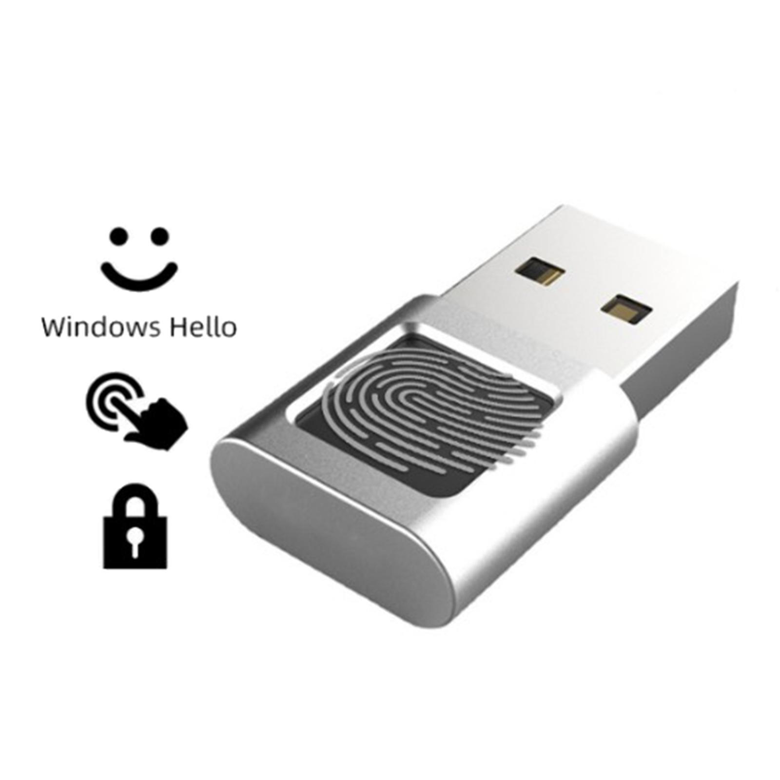 USB Fingerprint Reader Sign-In Unlock Device for Windows 10 11Hello Laptops