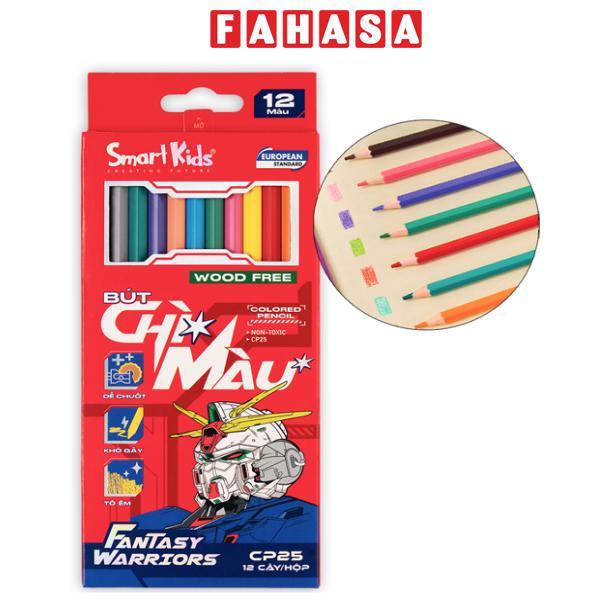 Hộp 12 Bút Chì Màu Woodfree Fantasy Wariors - Smart Kids CP25