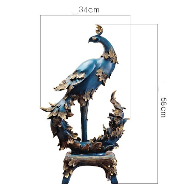 Tượng Chim Phượng Hoàng Tài Lộc Trang Trí Đẹp Mắt MARQUIS PHOENIX