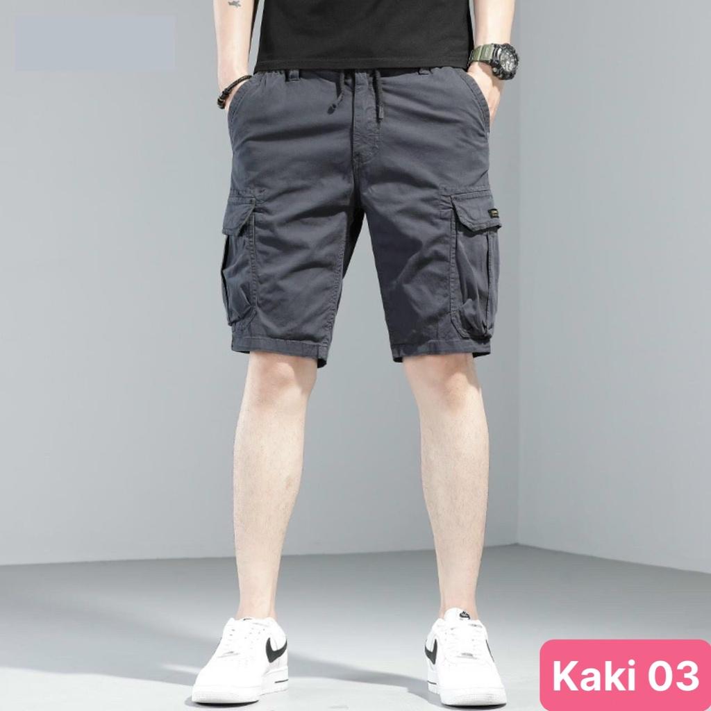 Quần short đùi kaki nam màu be trơn cao cấp kiểu dáng thể thao lửng, quần sóc nam đẹp Havado1 nhiều mẫu mới