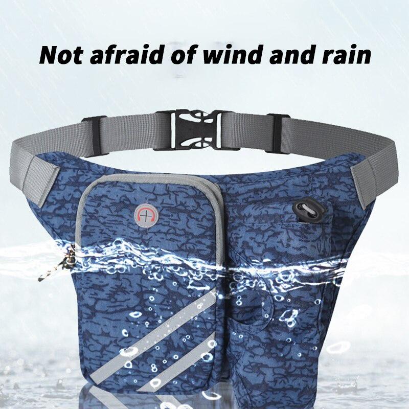 Outddor Waterproof Nylon Running Sport Trail Cycling Climbing Waist Bag Men Women Gym Fitness Water Bottle Waist Belt Bag