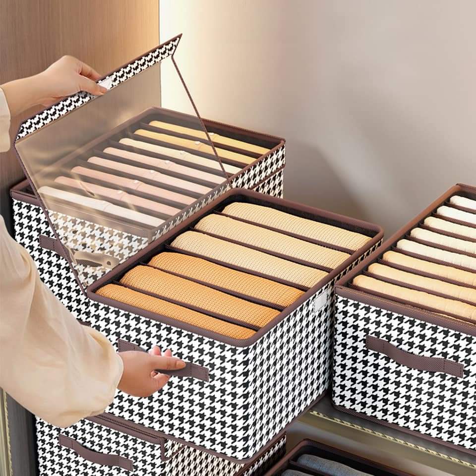 Hộp chia 7 ngăn đựng quần áo - giao màu ngẫu nhiên