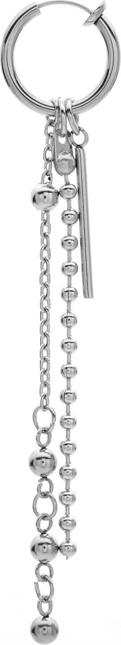 Đôi khuyên tai hịn hò song xích bi mix thanh titan ngắn