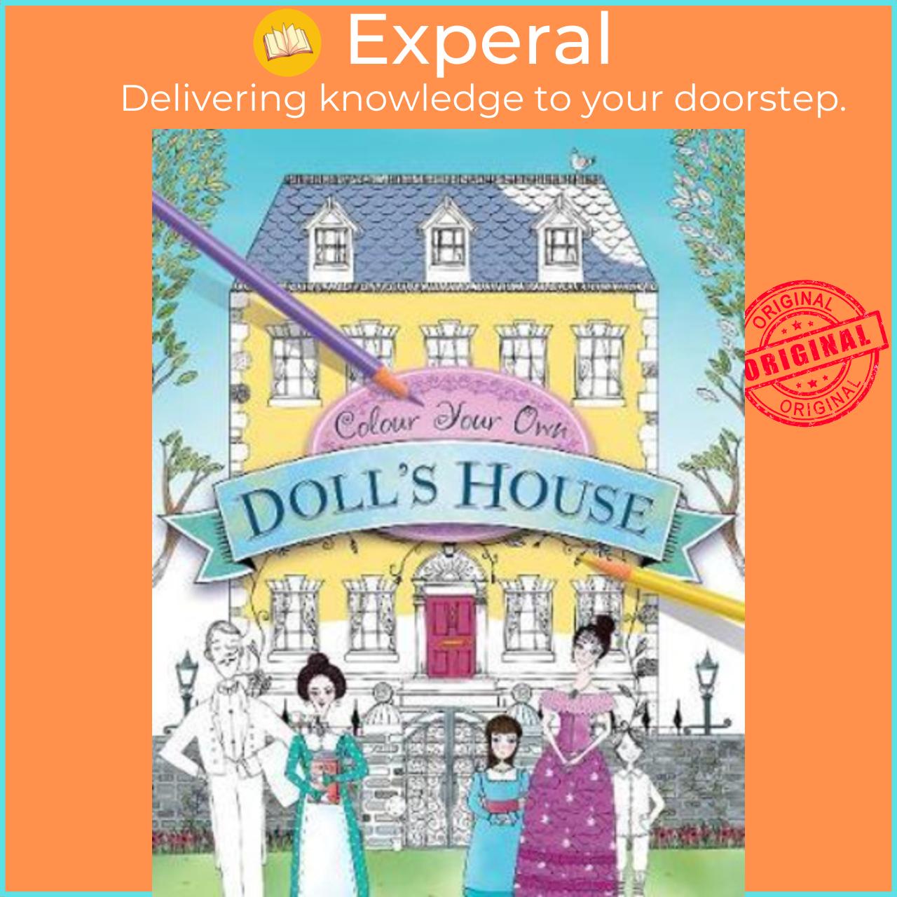 Sách - Colour Your Own Doll's House by Jim Pipe