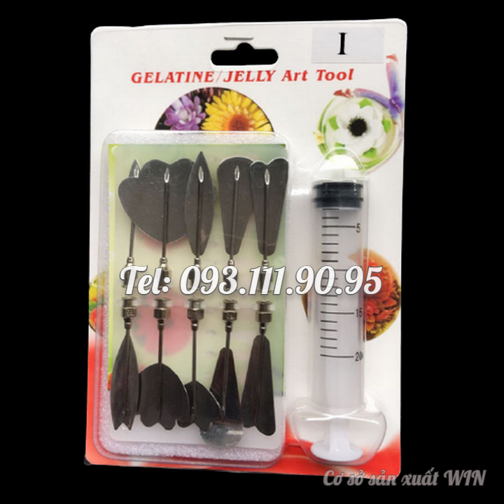 Bộ 10 dụng cụ làm thạch rau câu 3D - Bộ nhập khẩu - Tặng kèm xi lanh – Mã số 1000