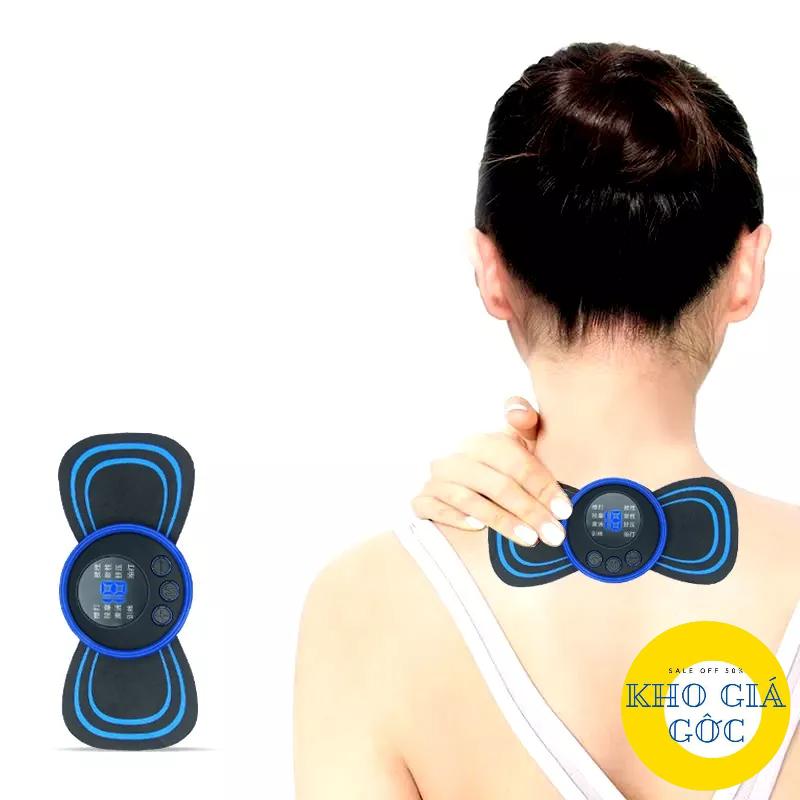 Miếng dán massage xung điện cổ vai gáy, bắp tay, lưng 8 chế độ mát-xa, sạc điện - Máy massage mini toàn thân