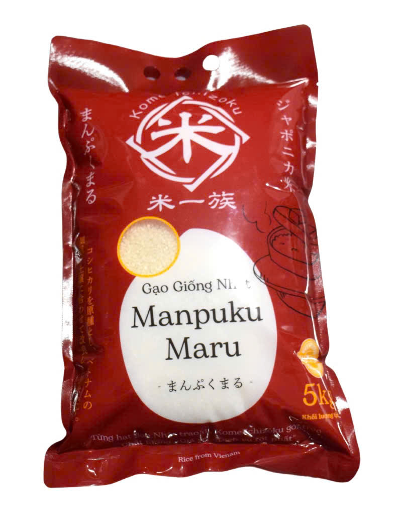 GẠO GIỐNG NHẬT MANPUKU MARU - GẠO XÁT DỐI- GẠO TRẮNG