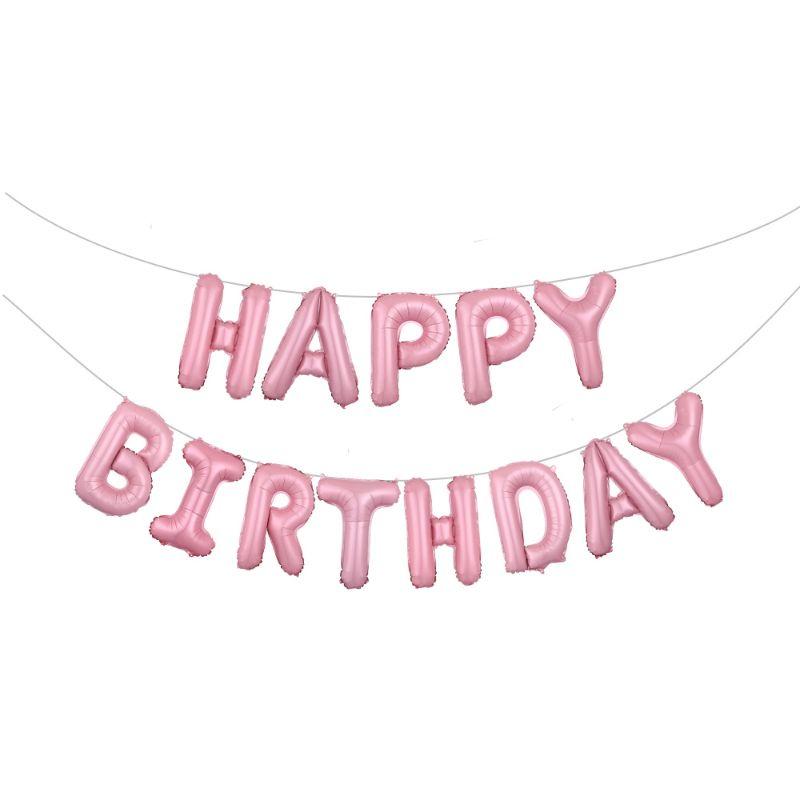Sỉ bộ bong bóng chữ Happy birthday chúc mừng sinh nhật chọn màu QB1108