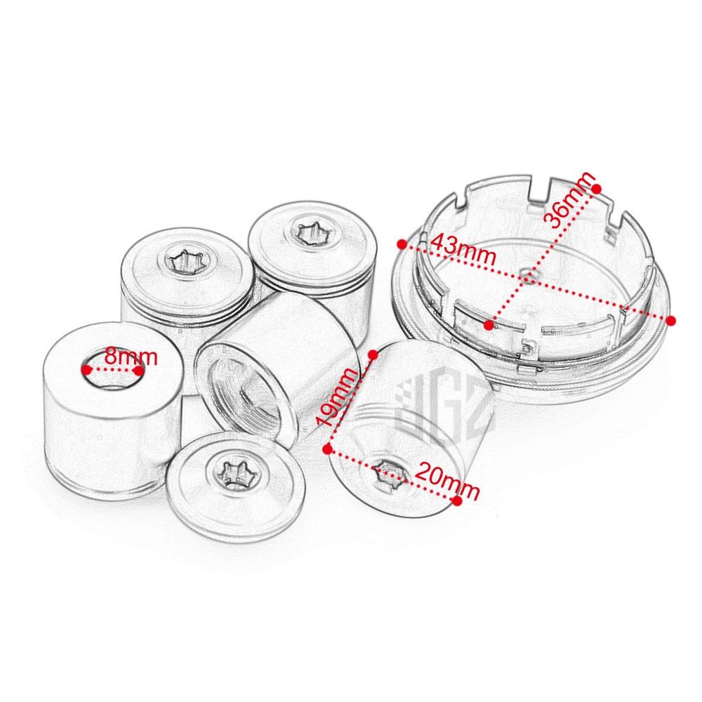 Set nắp ốc CNC lắp bánh xe dành cho Piaggio Vespa GTS GTV 250 300 LX S125 SPRINT Primavera