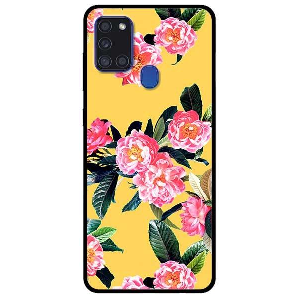 Ốp lưng dành cho Samsung A21 - A21s - A31 mẫu Hoa Hồng Nền Vàng