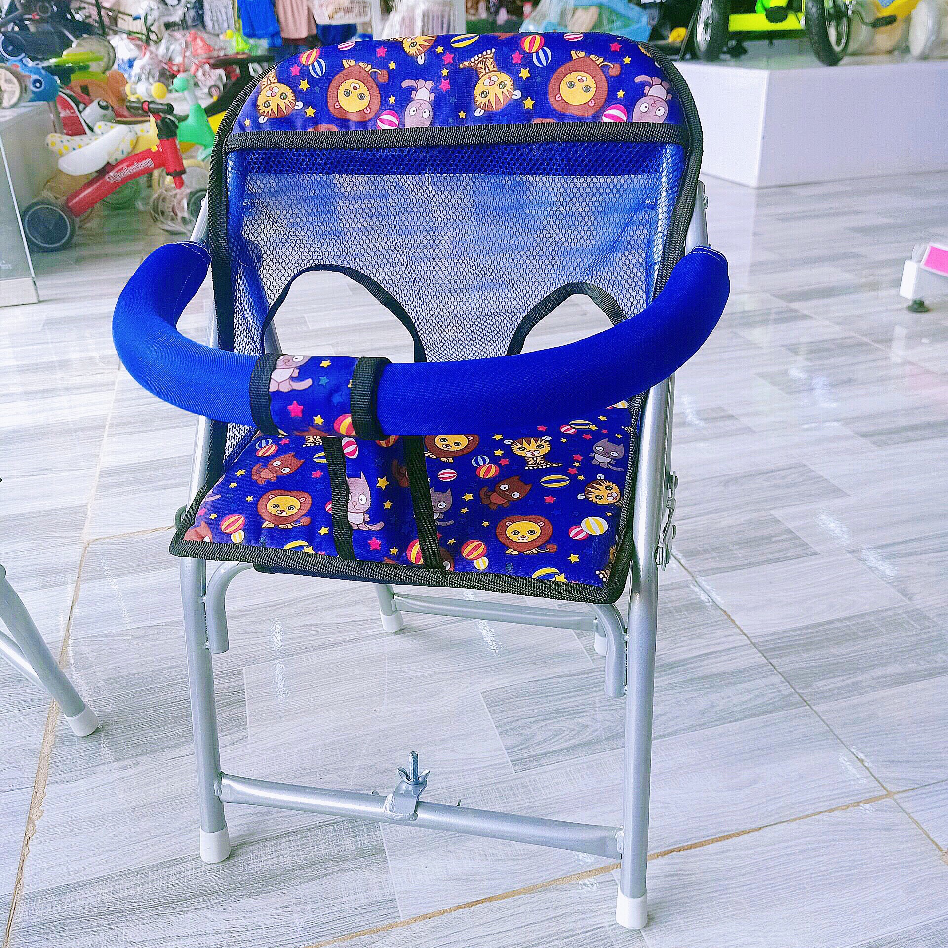Ghế ngồi xe số cho bé , GHẾ SỐ XẾP SẮT SƠN TĨNH ĐIỆN