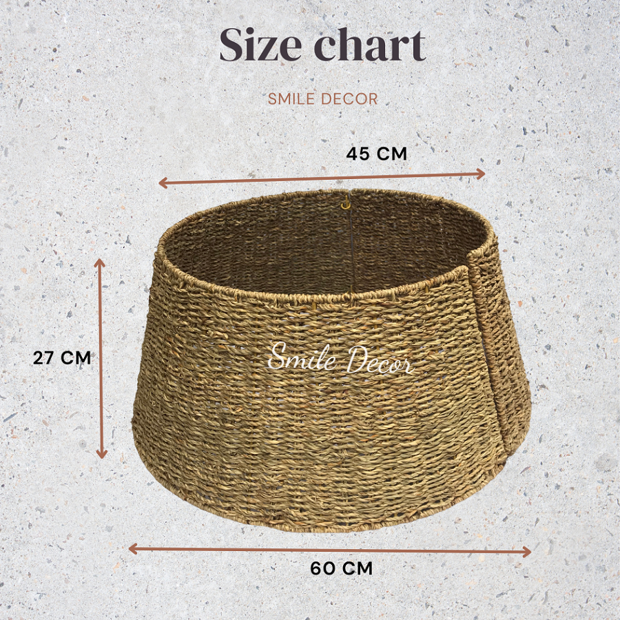 Hàng rào cói tròn lắp ráp che chân cây thông Smile Decor trang trí Giáng Sinh , Noel - Christmas tree skirt/collar