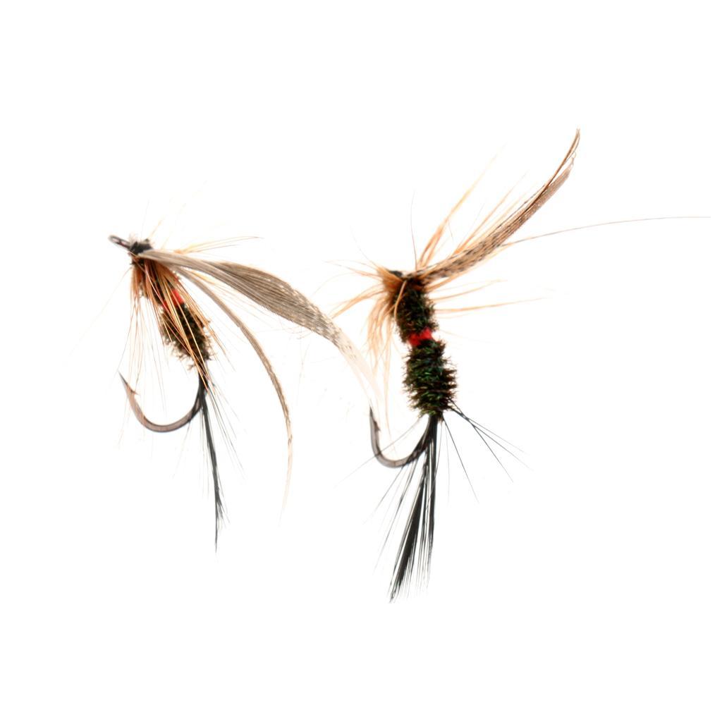 32Pcs Fly Fishing Flies Kit Bass Salmon Trout Flies Lures Assortment Fly Box