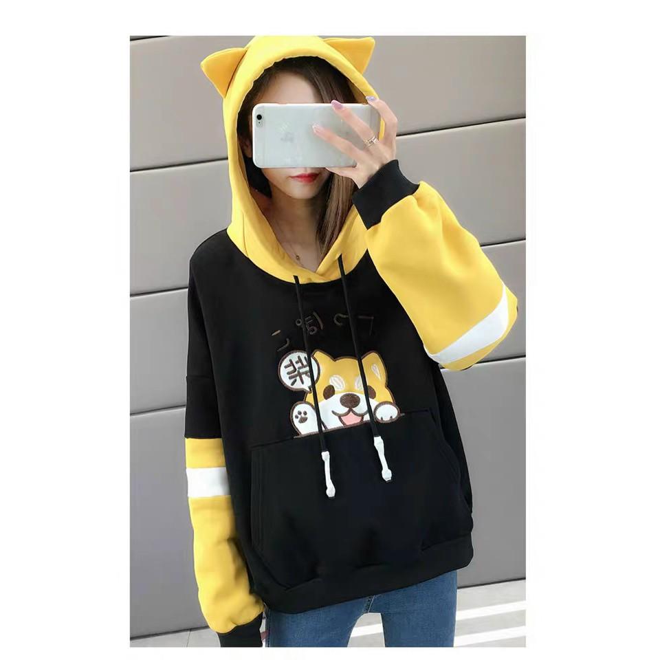 Áo Hoodie Unisex nam nữ, áo khoác nỉ hình mèo cute